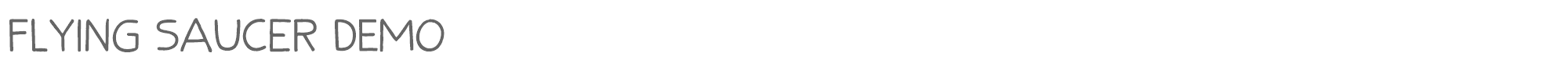 Sample characters Flying Saucer Script Font